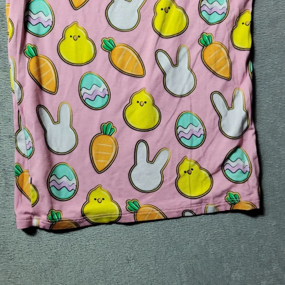 Little Pajama Co Shirt Girls Size 12 Pink Bamboo Easter Bunny Egg Carrot Stretch